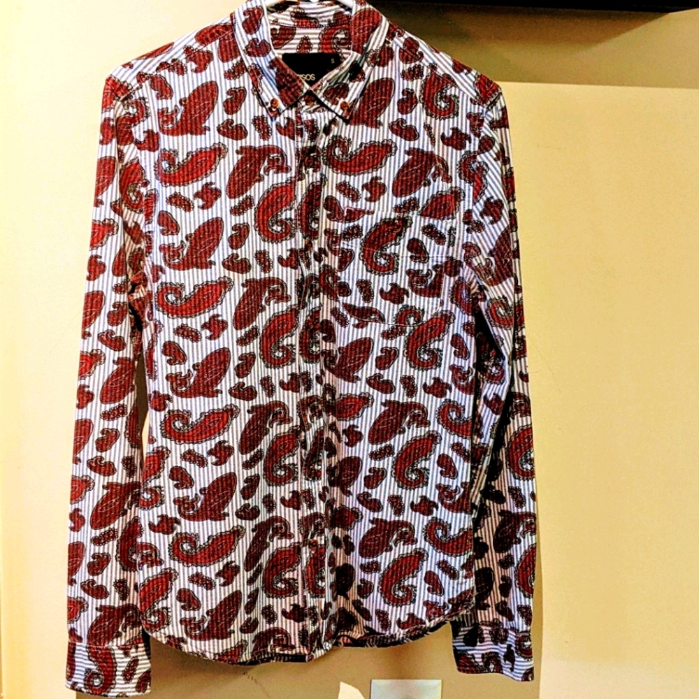 Men's paisley ASOS button down
